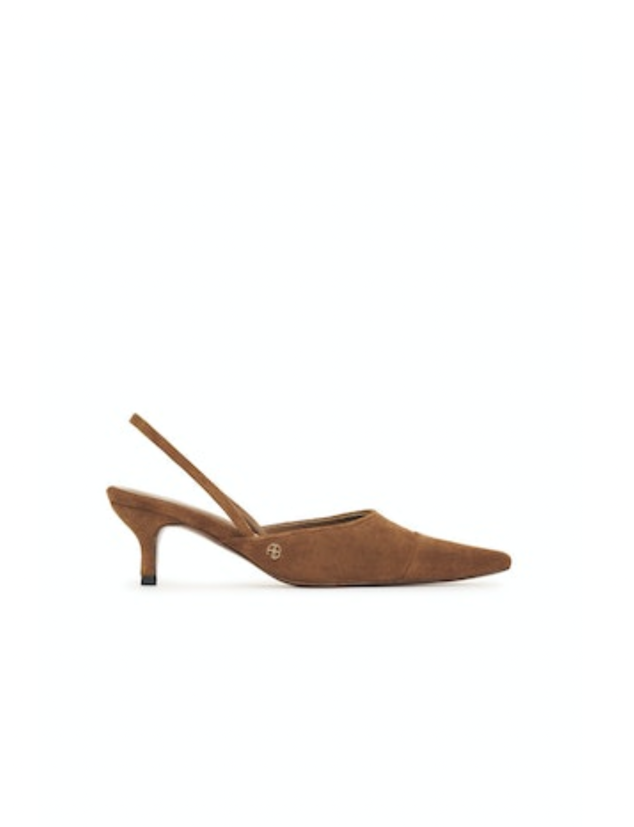 Willa Slingback Heels in Toffee Suede