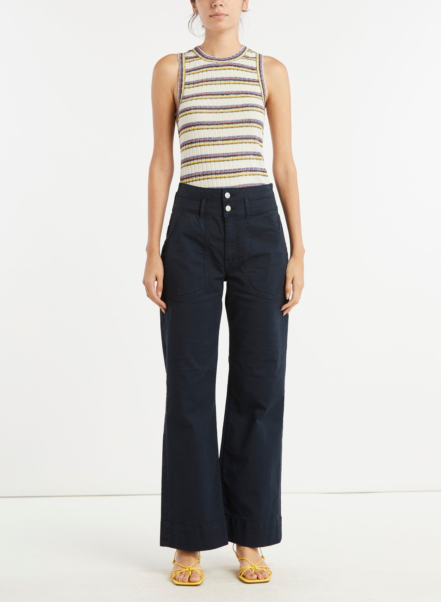 Hilde Patch-Pocket Pant in Navy