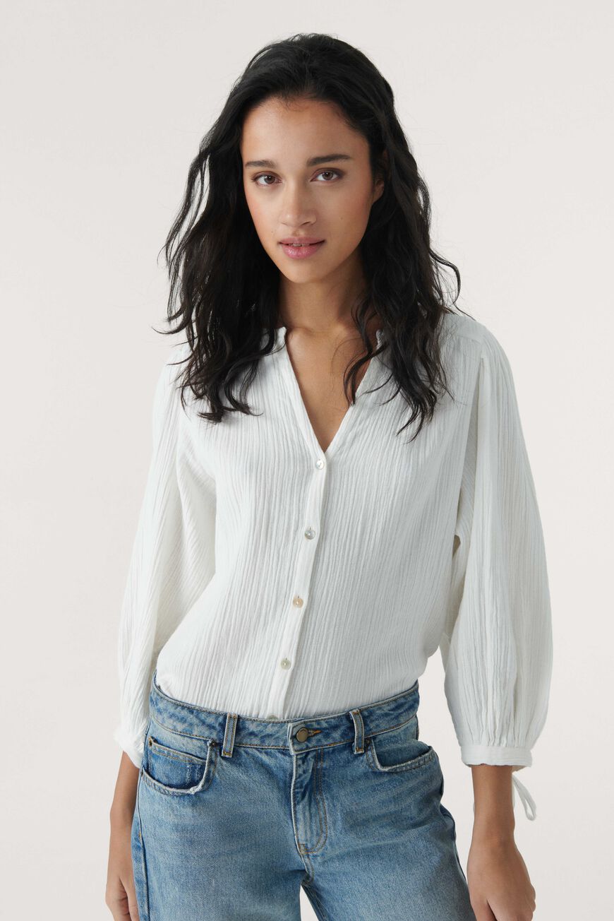 Kida Shirt. Ecru