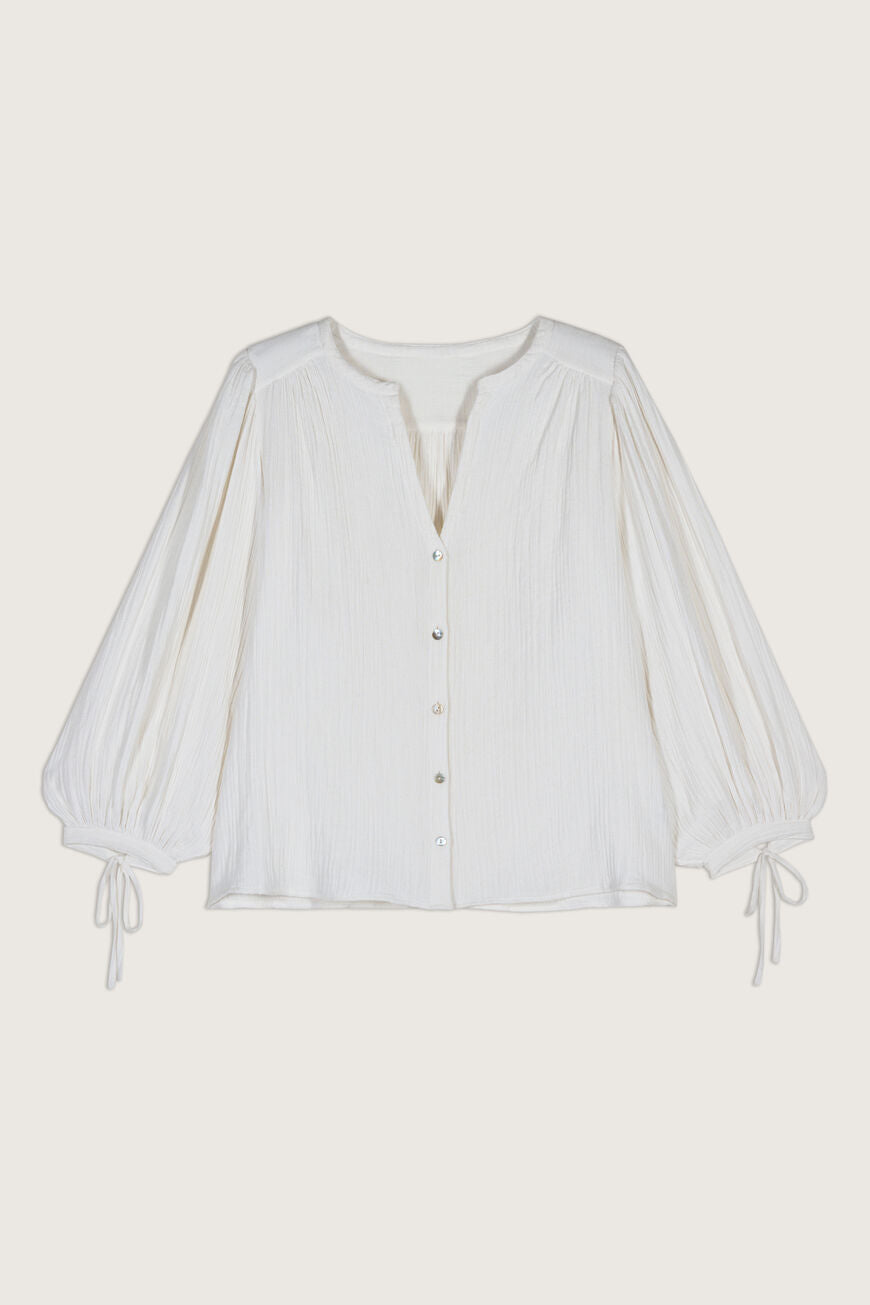 Kida Shirt. Ecru