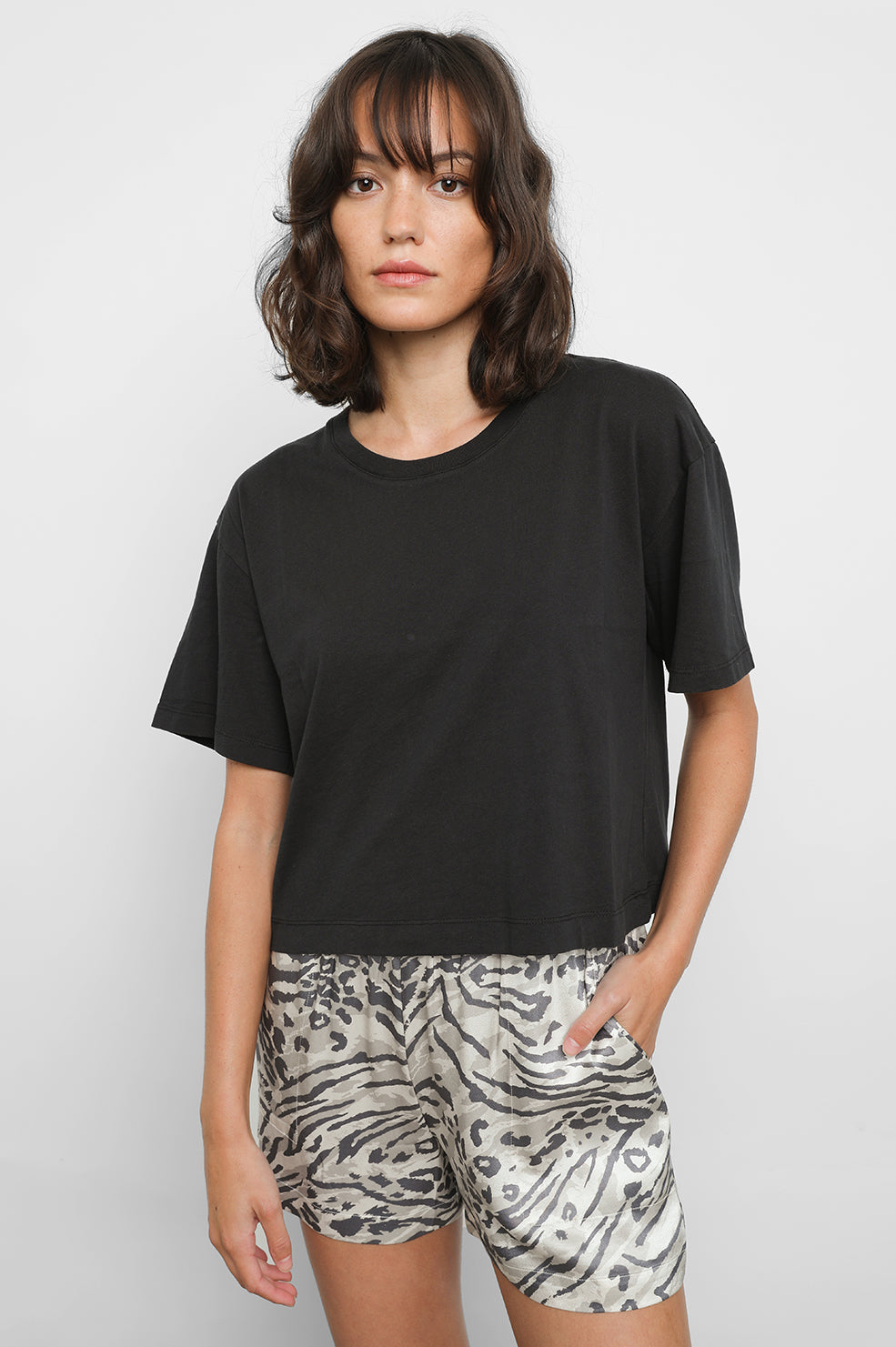 Boxy Crew in Black