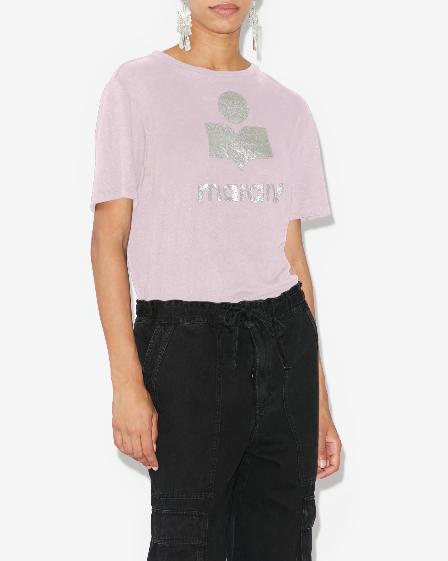 Zewel Tee Shirt in Pearl Rose and Silver
