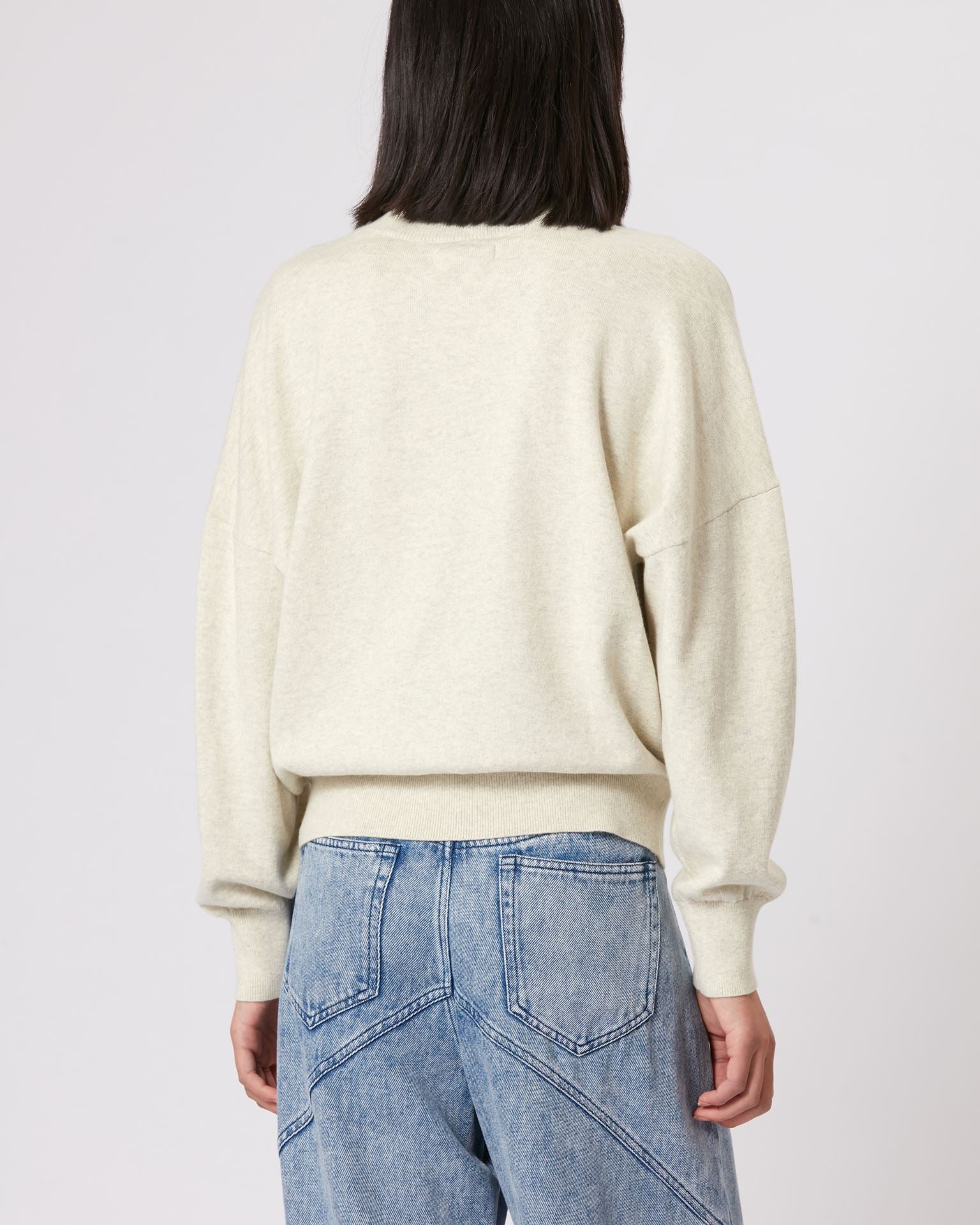 Marisans Cotton Sweater in Light Grey