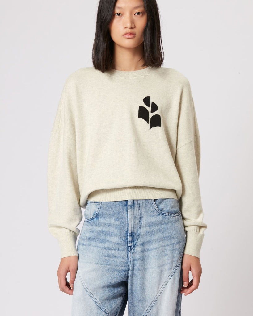 Marisans Cotton Sweater in Light Grey