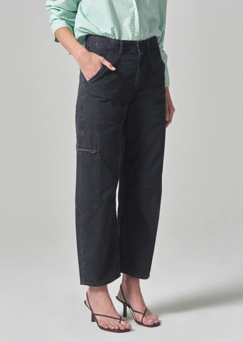Marcelle Low Slung Easy Cargo in Washed Black