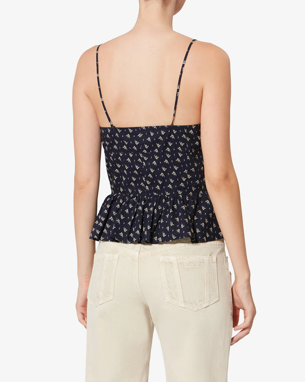Dolma Top in Black/Ecru