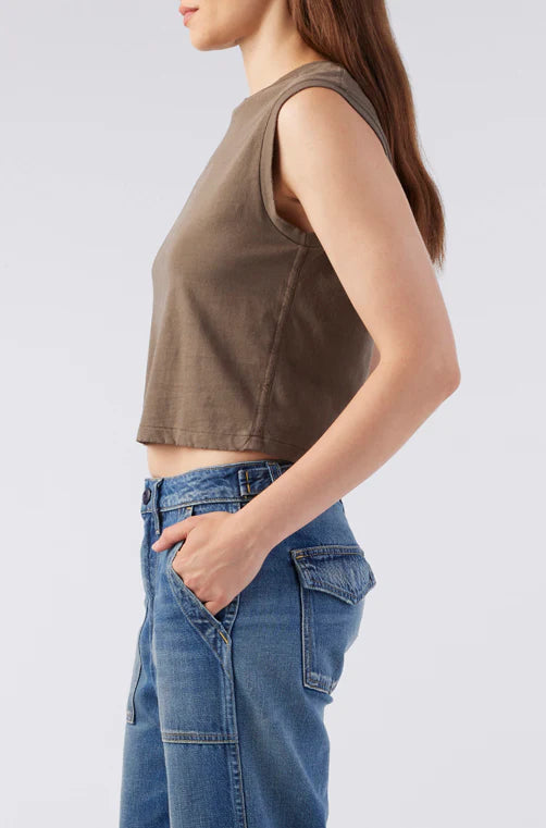 Sleeveless Babe Tee in Coffee