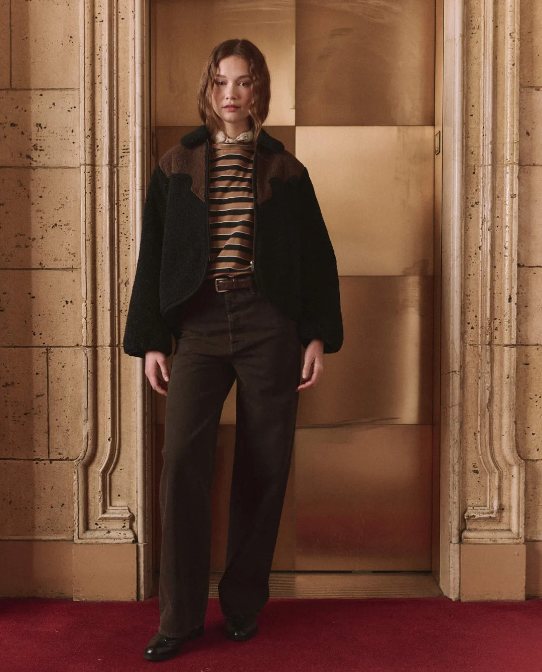 The Reversible Western Yoke Pasture Jacket. Black w/ Brown