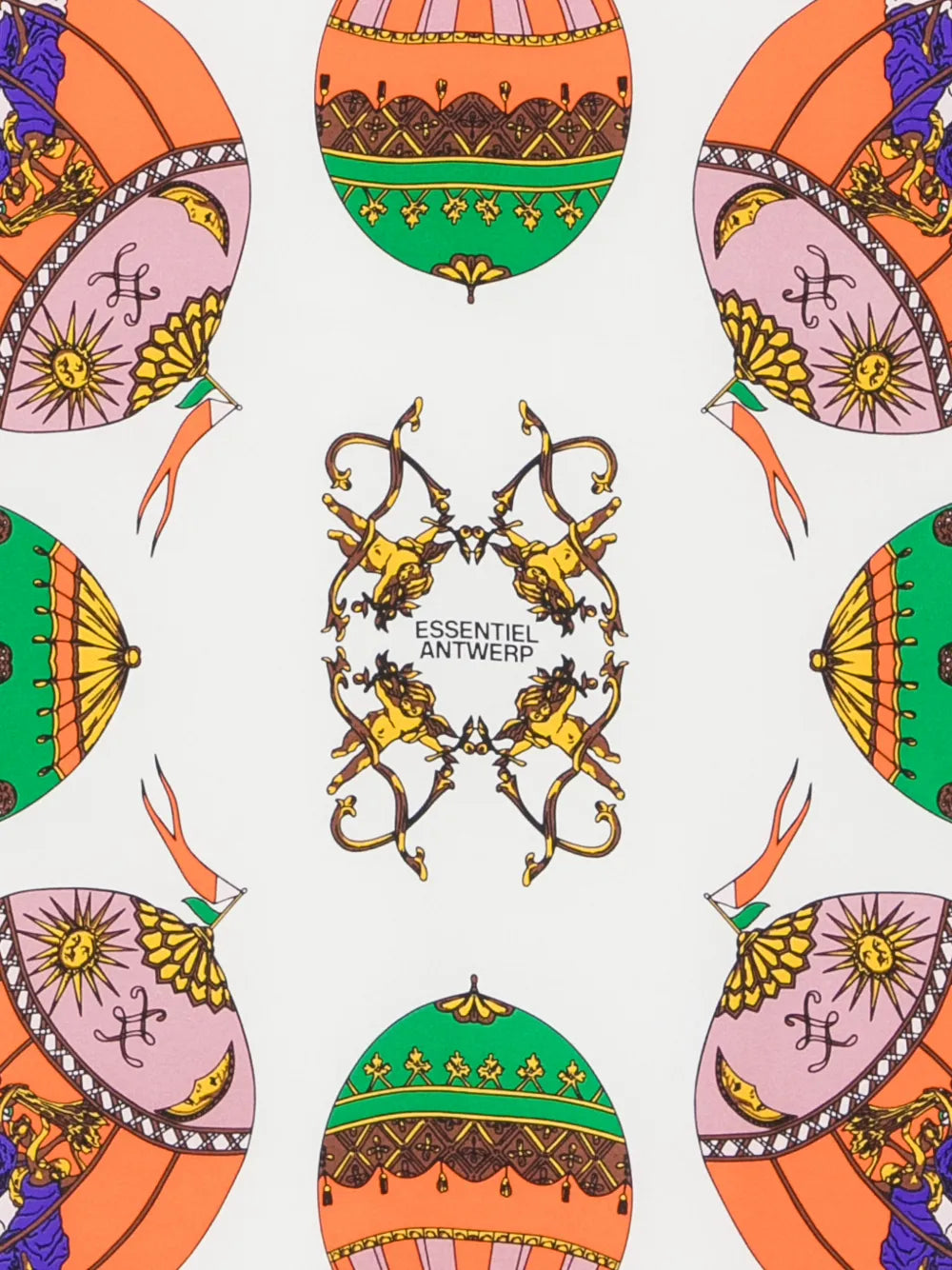 Kontact Printed Scarf in Black