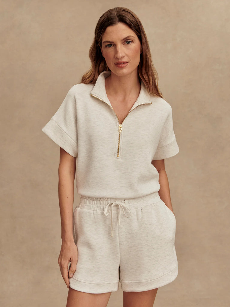 Ollie High Rise Short 3.5" in Ivory Marl