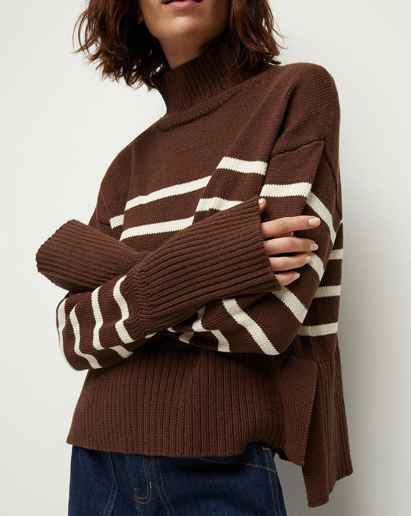 Lancetti Sweater in Chicory/Ecru