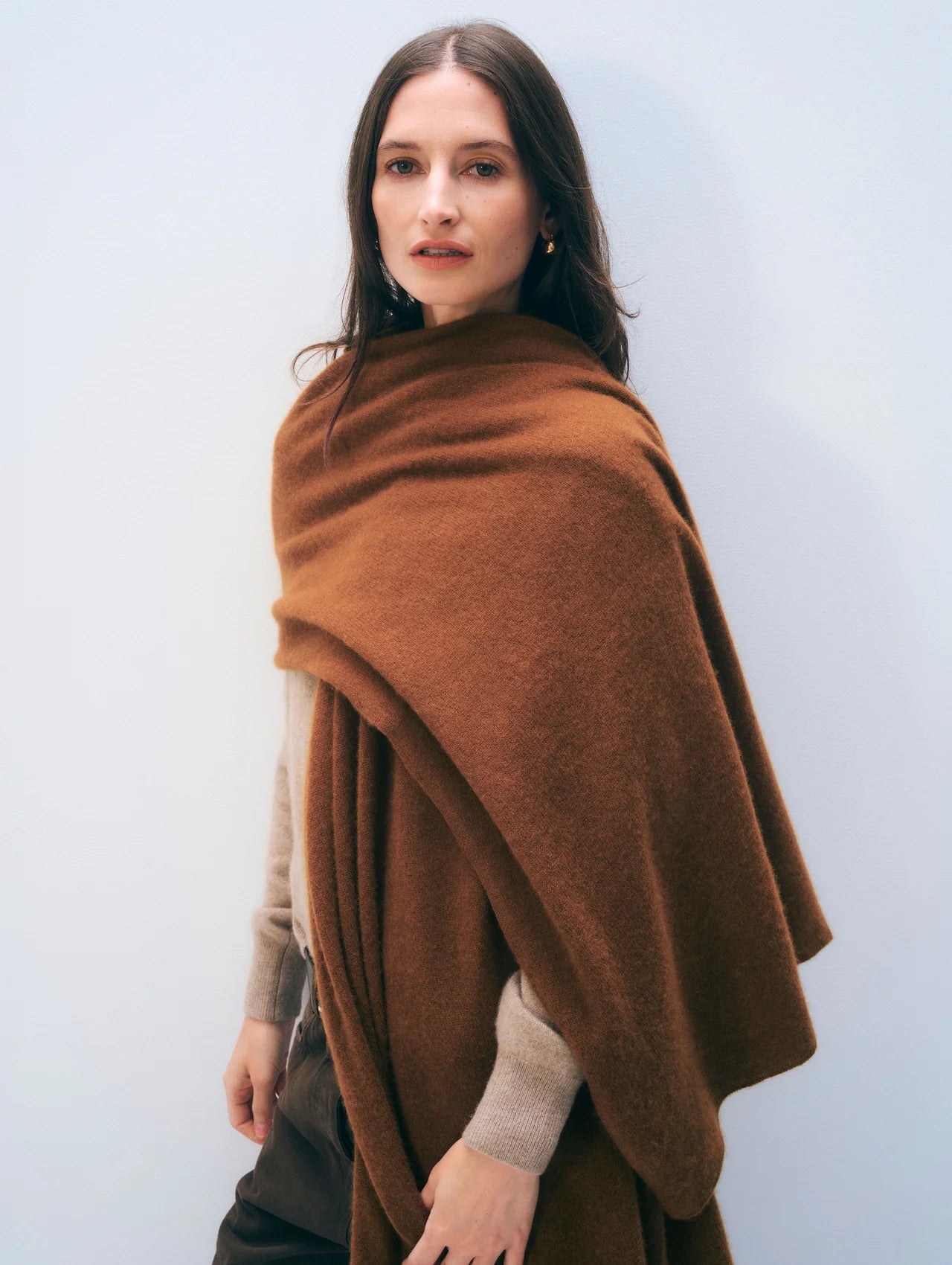 Cashmere Travel Wrap in Cedarwood