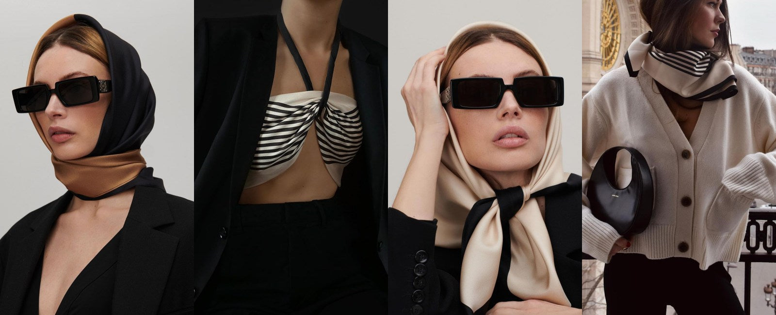 STRIPED SCARF | BROWN | 80 CM