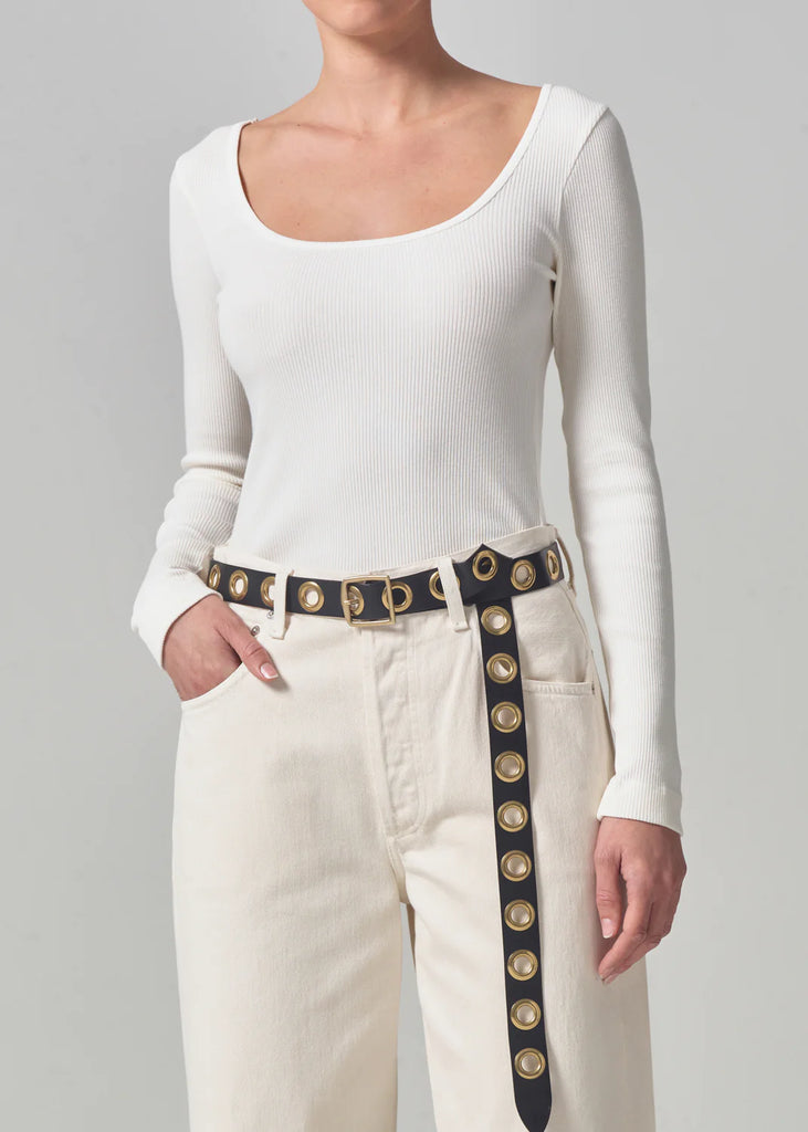 Margie Ballet Neck Long Sleeve in Pashmina