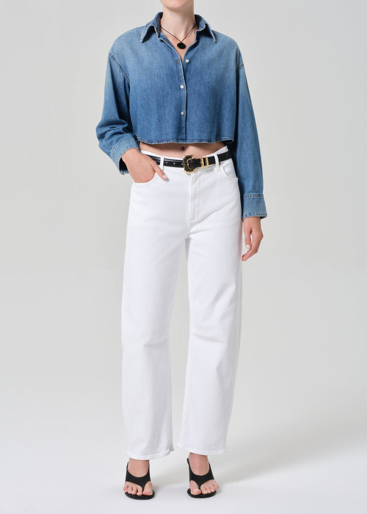 Ana Cropped Shirt in Somerset