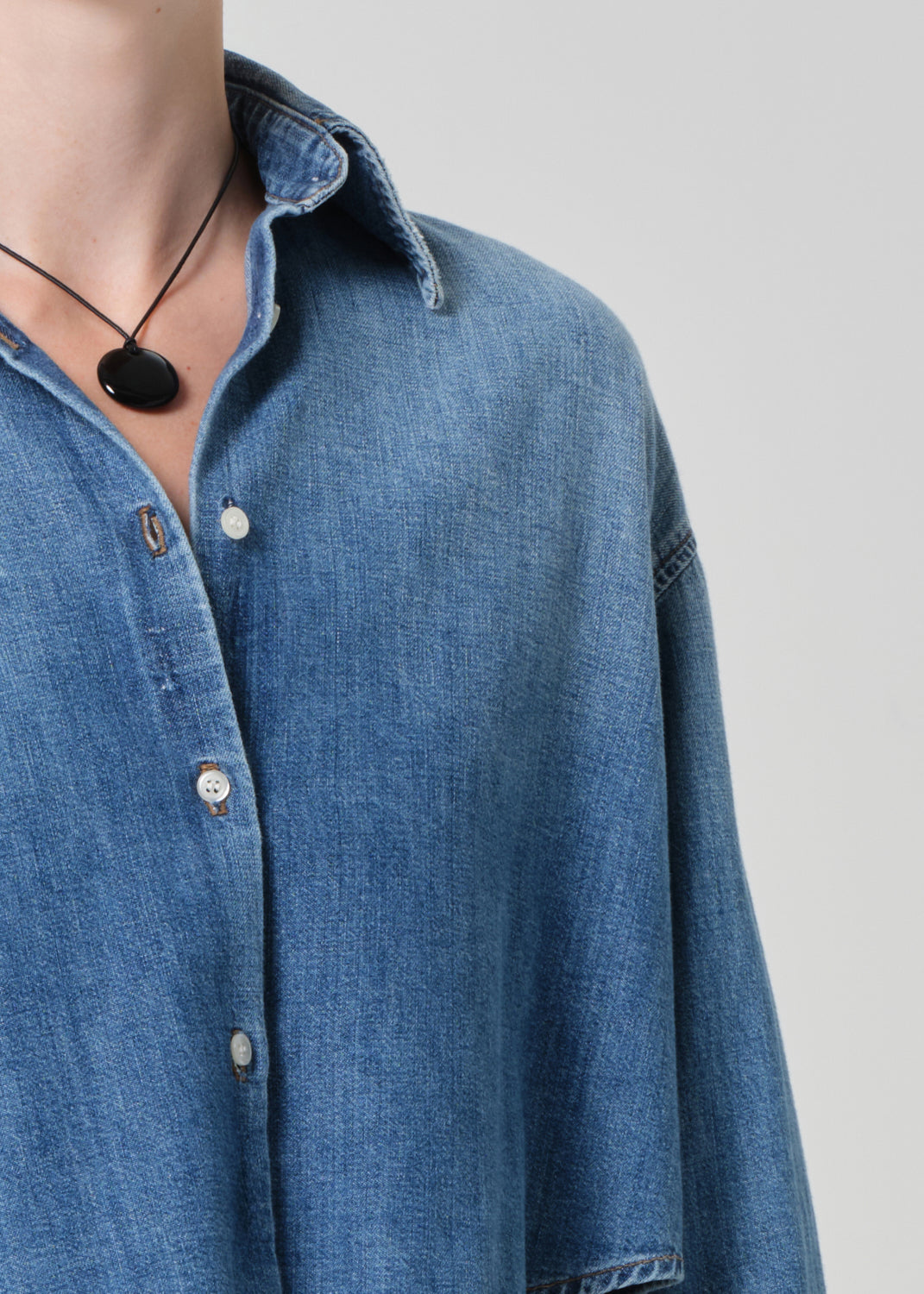 Ana Cropped Shirt in Somerset