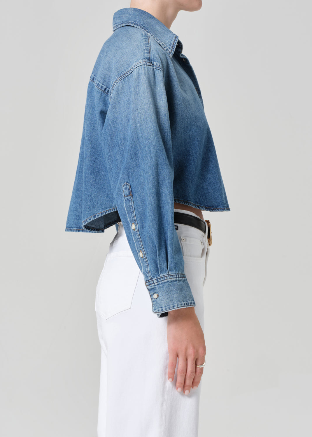 Ana Cropped Shirt in Somerset