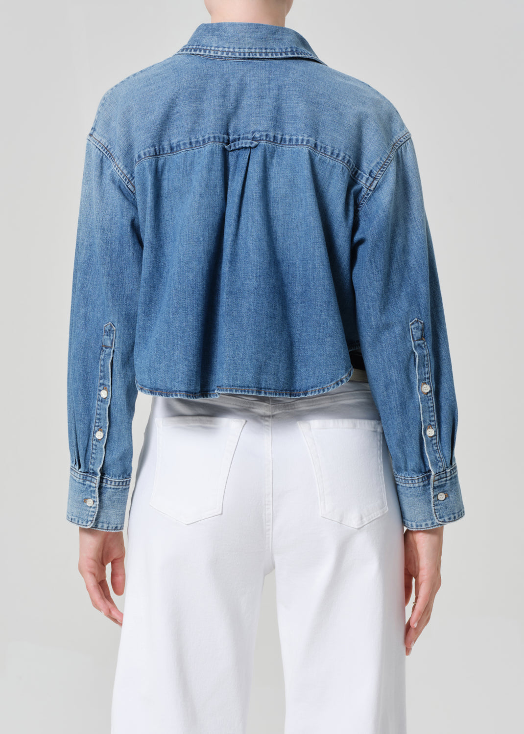Ana Cropped Shirt in Somerset