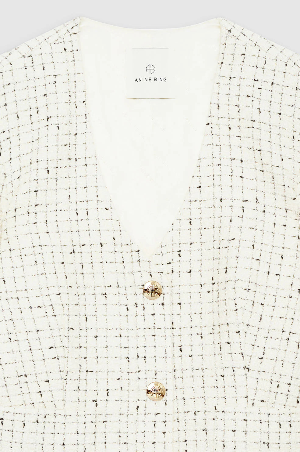 Anitta Jacket in Cream and Black Tweed