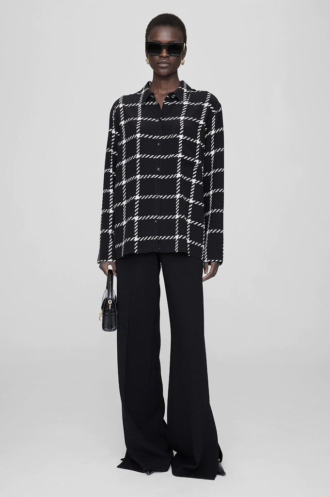 Aspen Shirt in Black and White Plaid