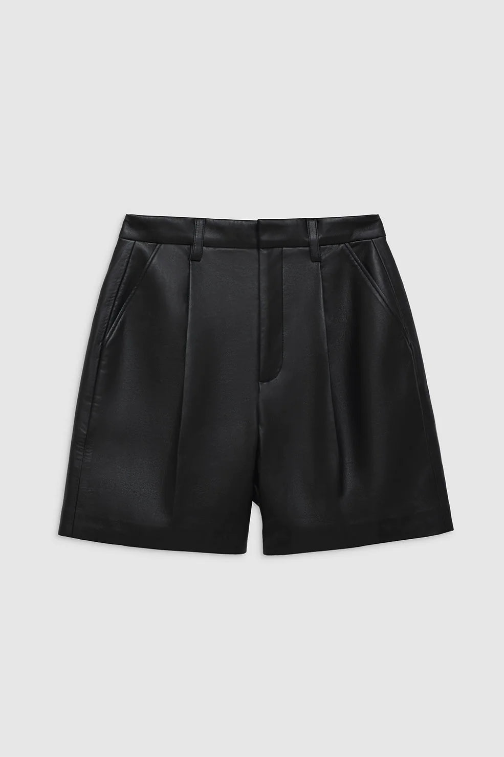 Carmen Short in Black Recycled Leather