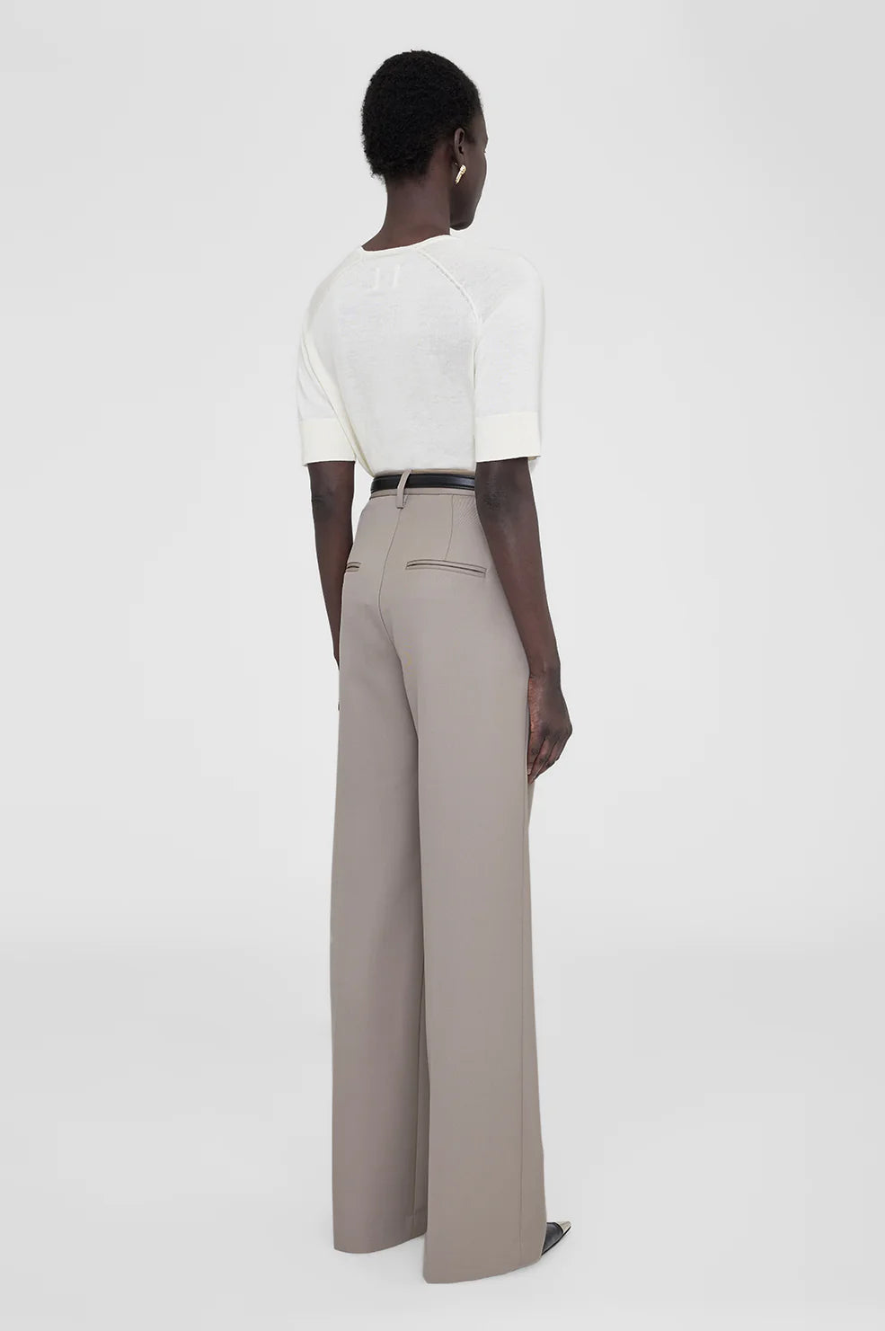 Carrie Pant in Taupe