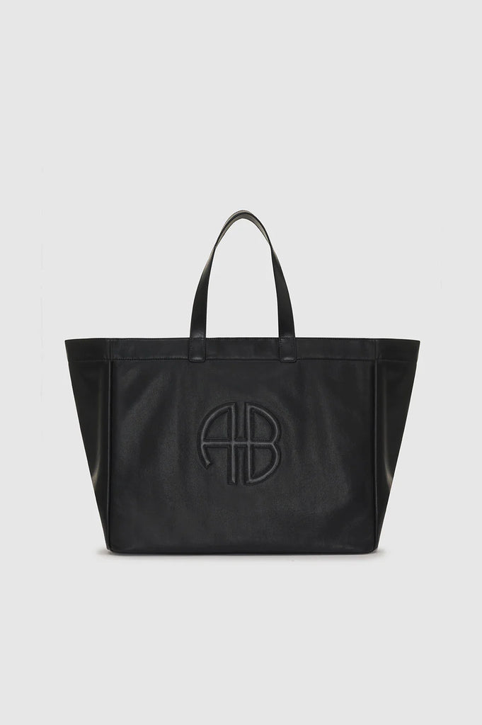 Large Rio Tote in Black Recycled Leather