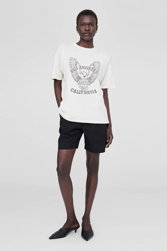 Milo Tee Black Eagle in Off White
