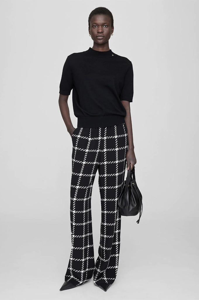 Owen Pant in Black and White Plaid