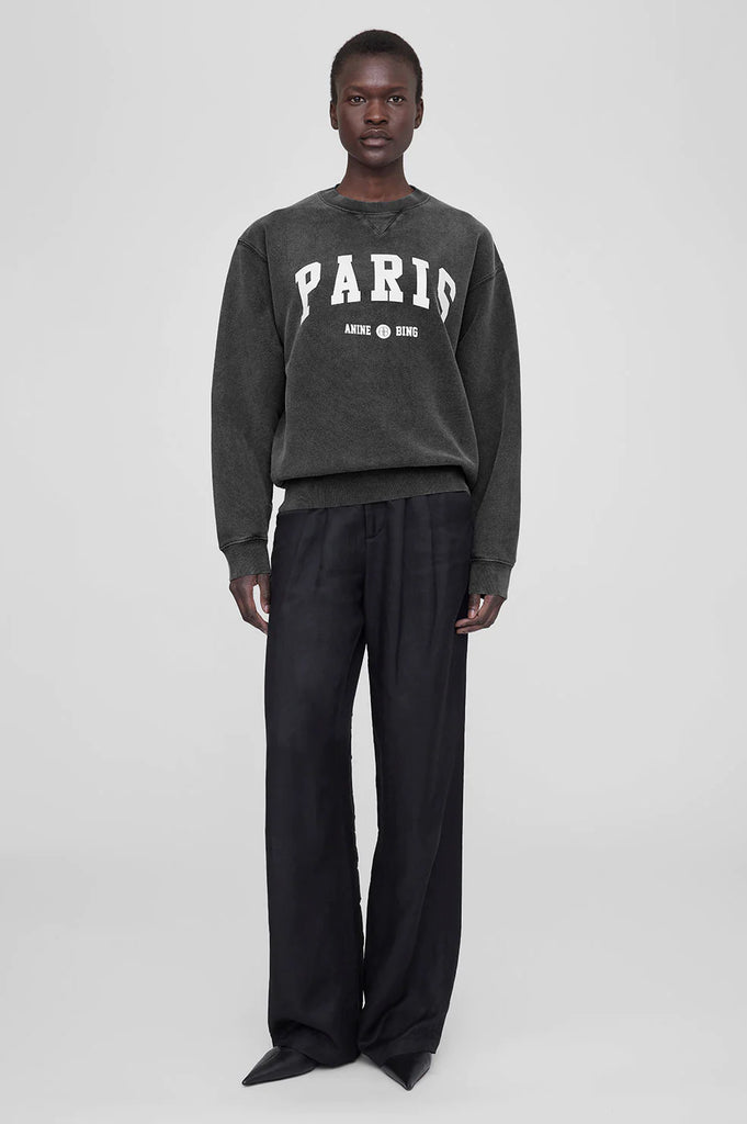 Ramona Sweatshirt Paris in Washed Black