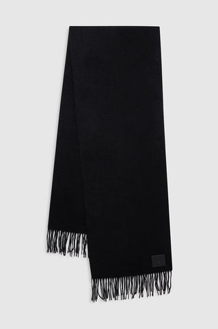 Augustina Scarf in Black Wool