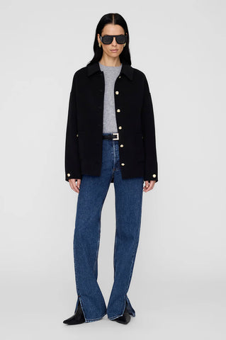 Luca Jacket in Black Cashmere Blend