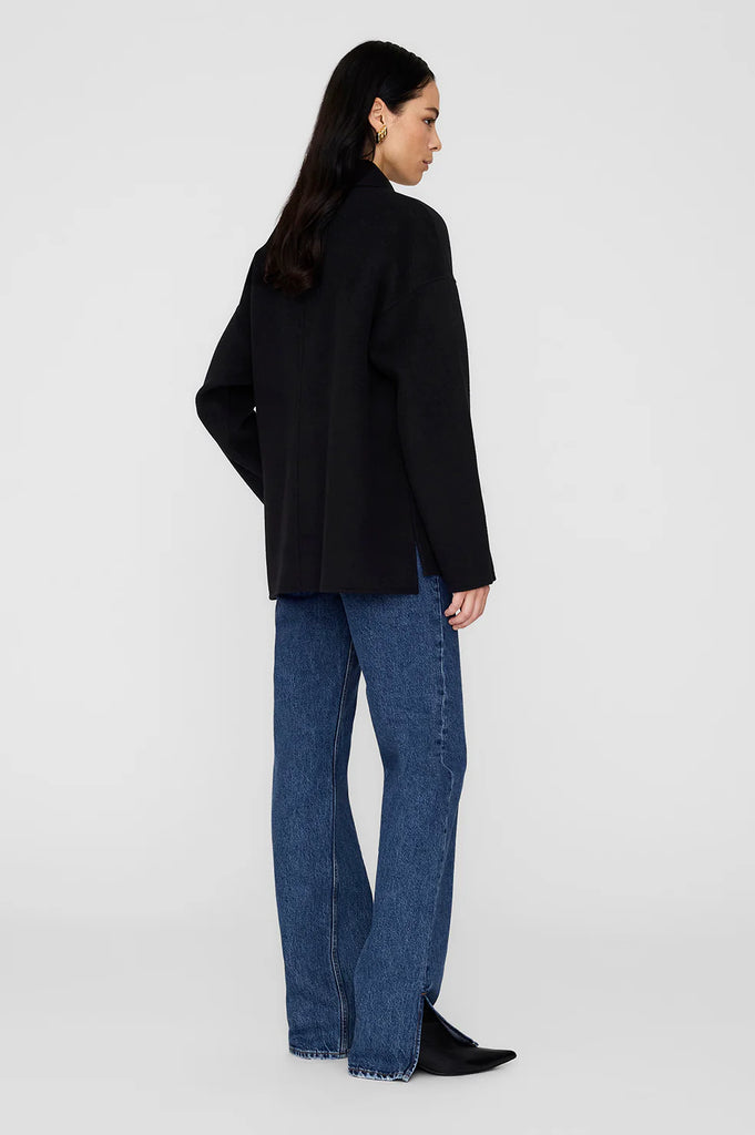 Luca Jacket in Black Cashmere Blend