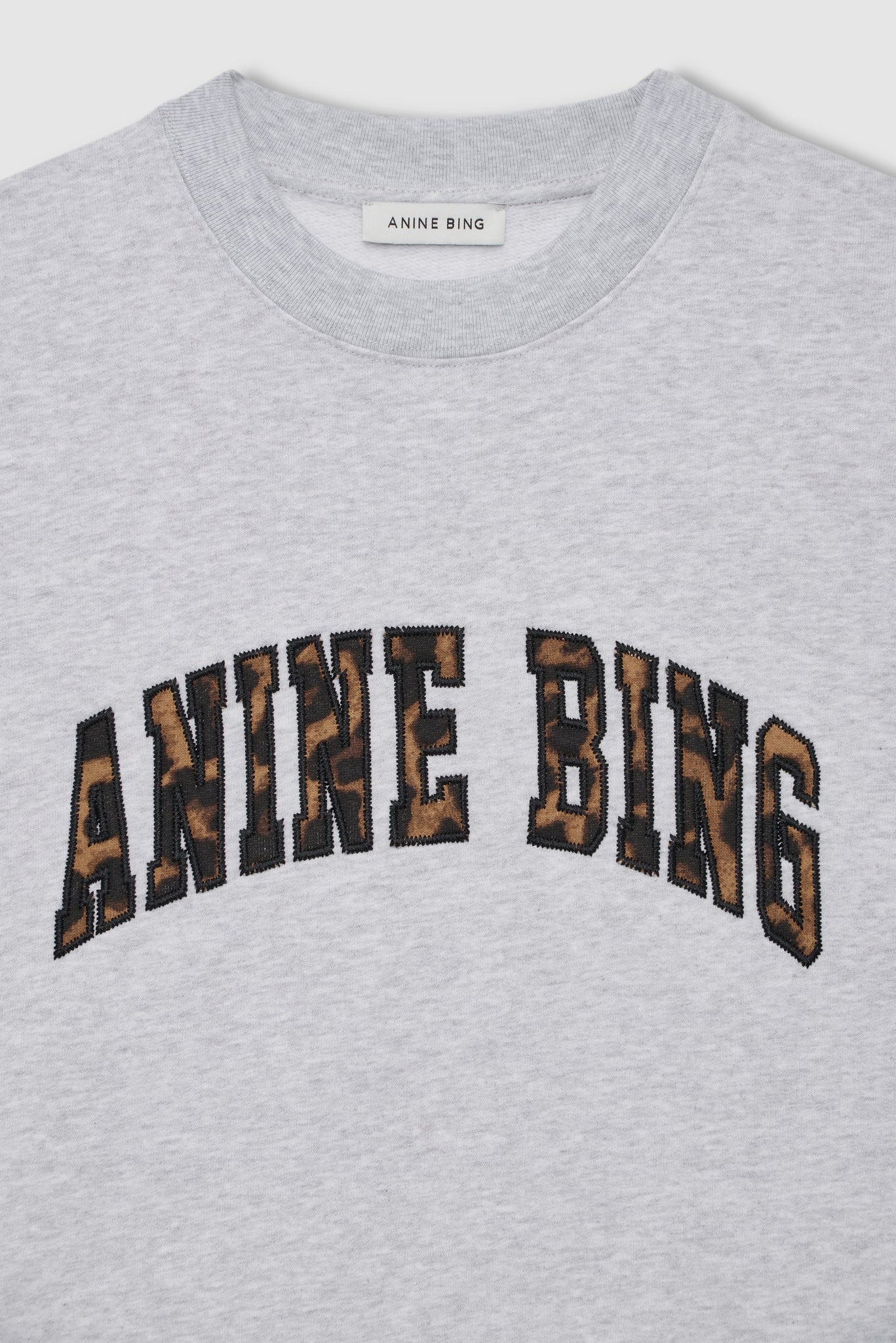 Miles Sweatshirt Anine Bing Leopard in Heather Grey