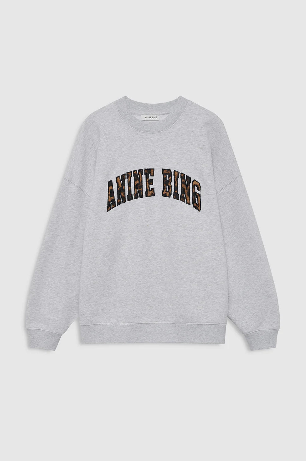 Miles Sweatshirt Anine Bing Leopard in Heather Grey