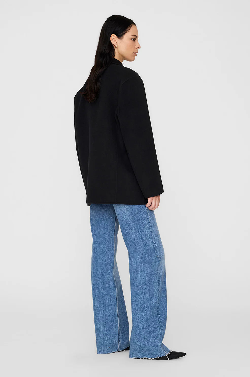 Quinn Blazer in Black Cashmere Blend