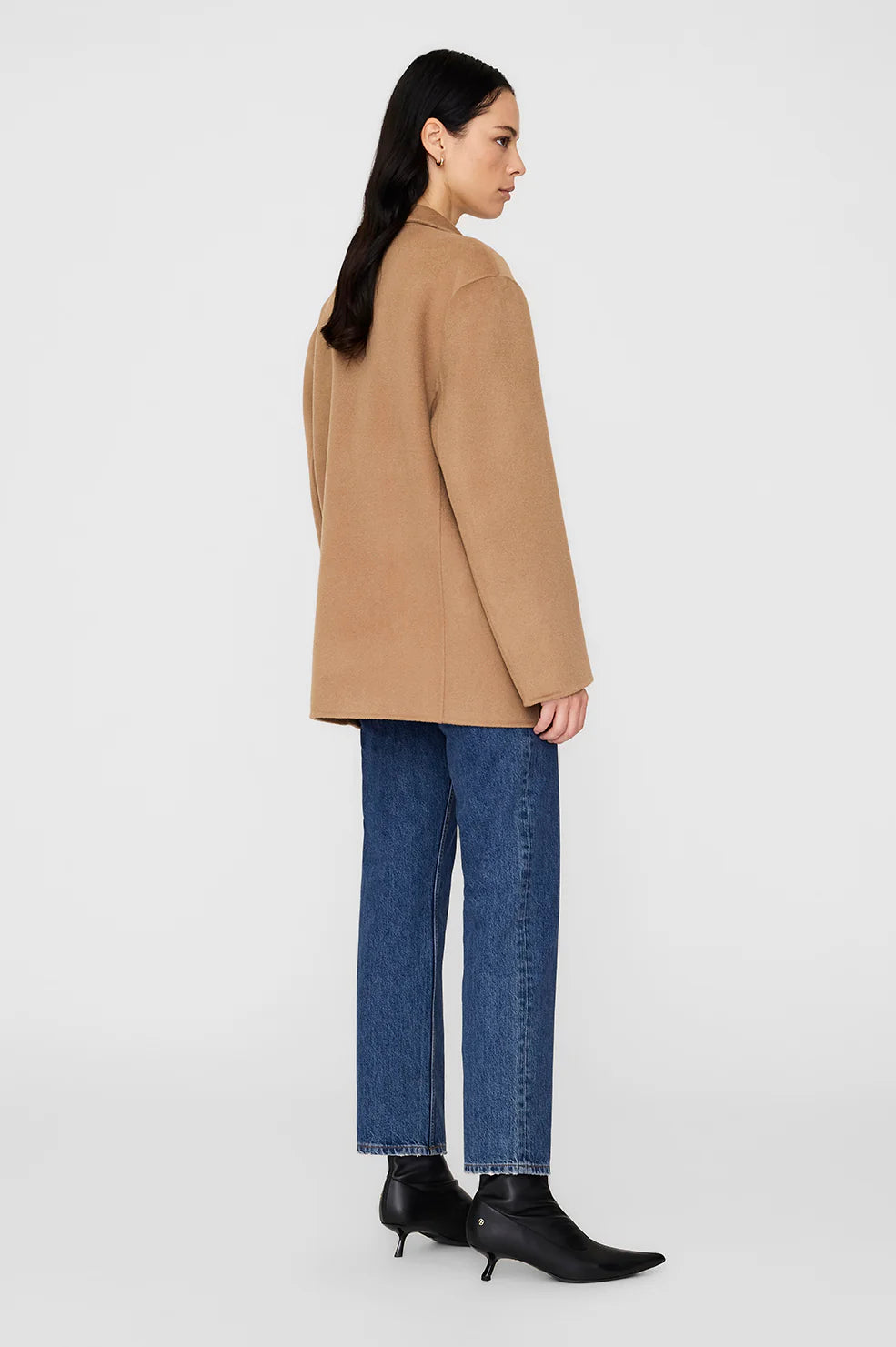 Quinn Blazer in Camel Cashmere Blend