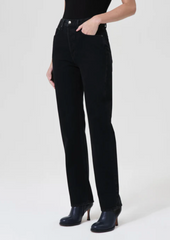 90's Pinch Waist High Rise Straight in Crushed - 31