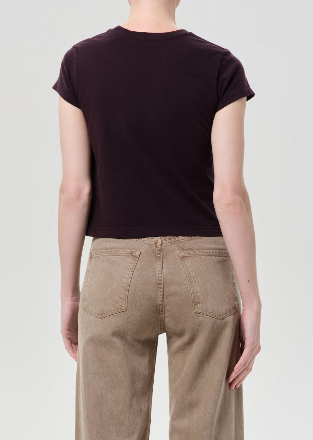 Adine Shrunken Tee in Eggplant