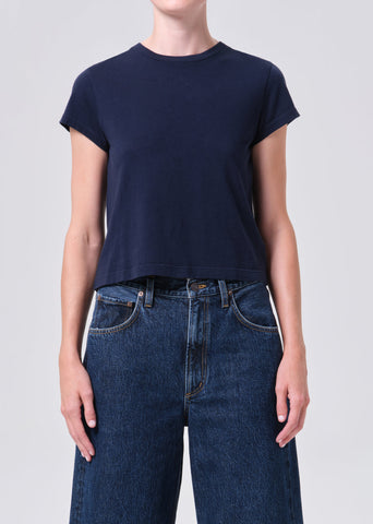 Adine Shrunken Tee in Storm