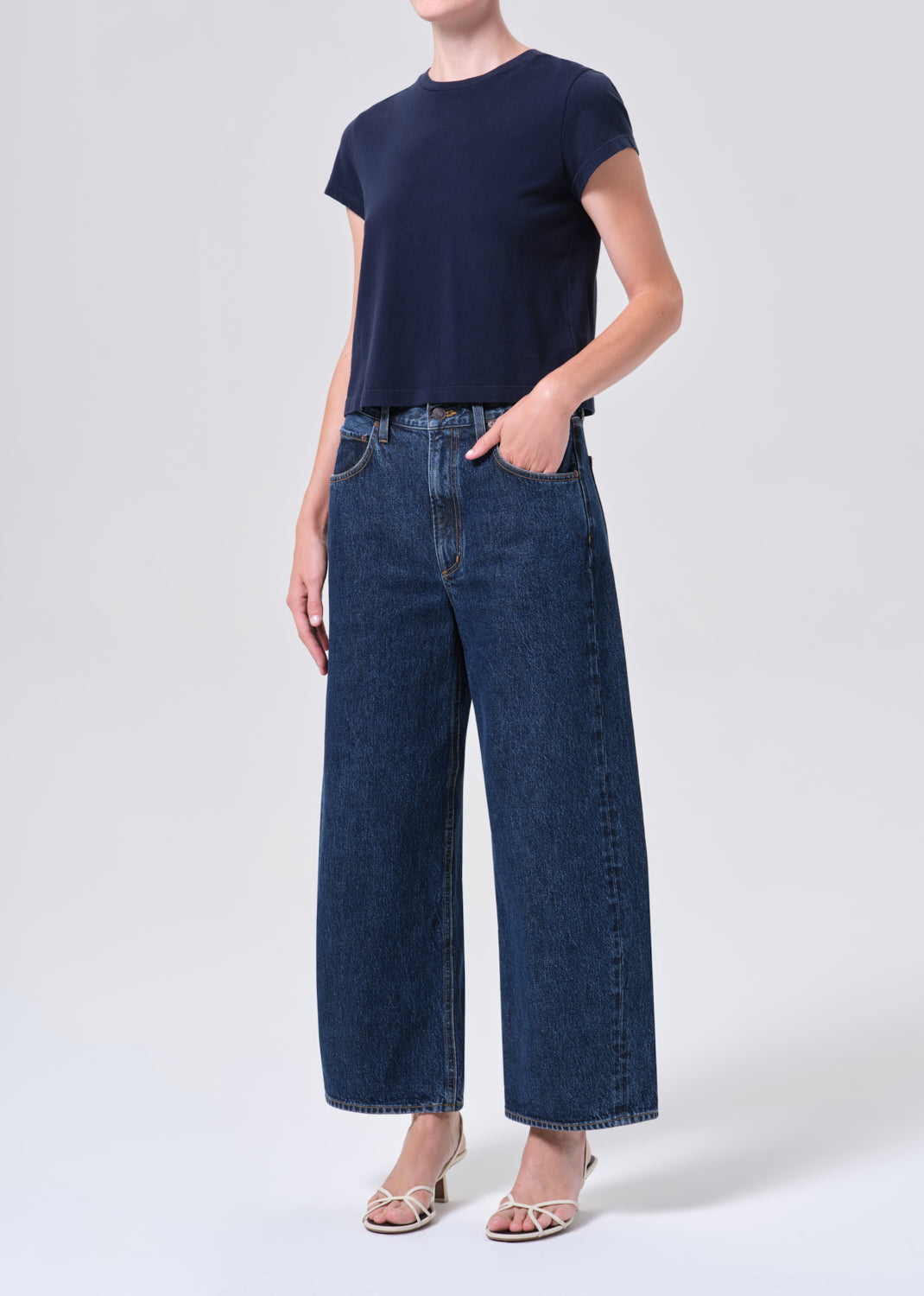Adine Shrunken Tee in Storm