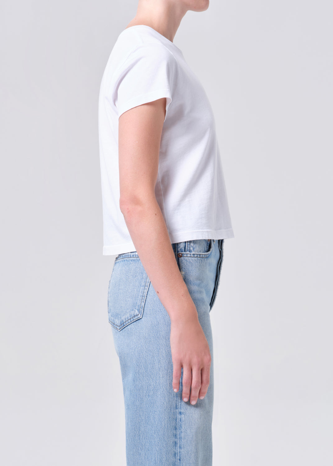 Adine Shrunken Tee in White