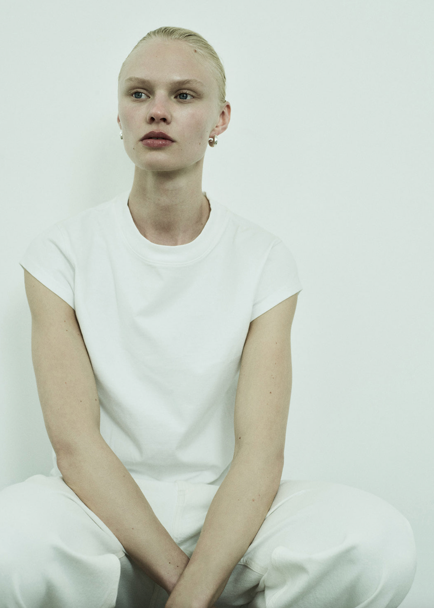 Bryce Cap Sleeve Tee in White