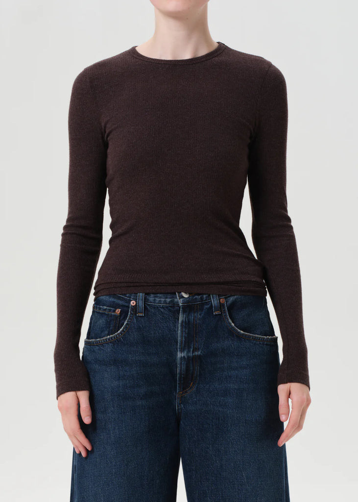 Delphi Slim Tee in Root