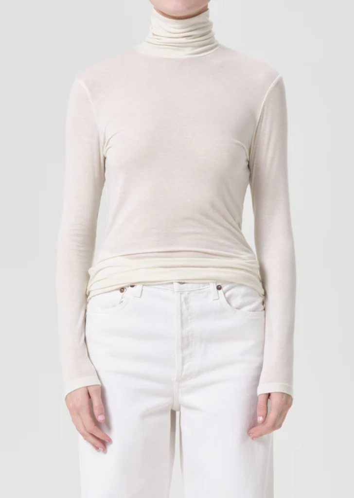 Pascale Turtleneck in Oat Milk