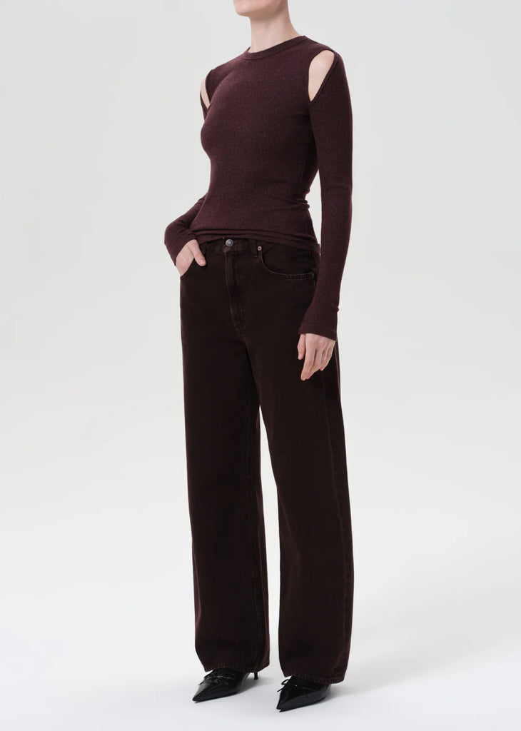 Pierce Tee in Raisin