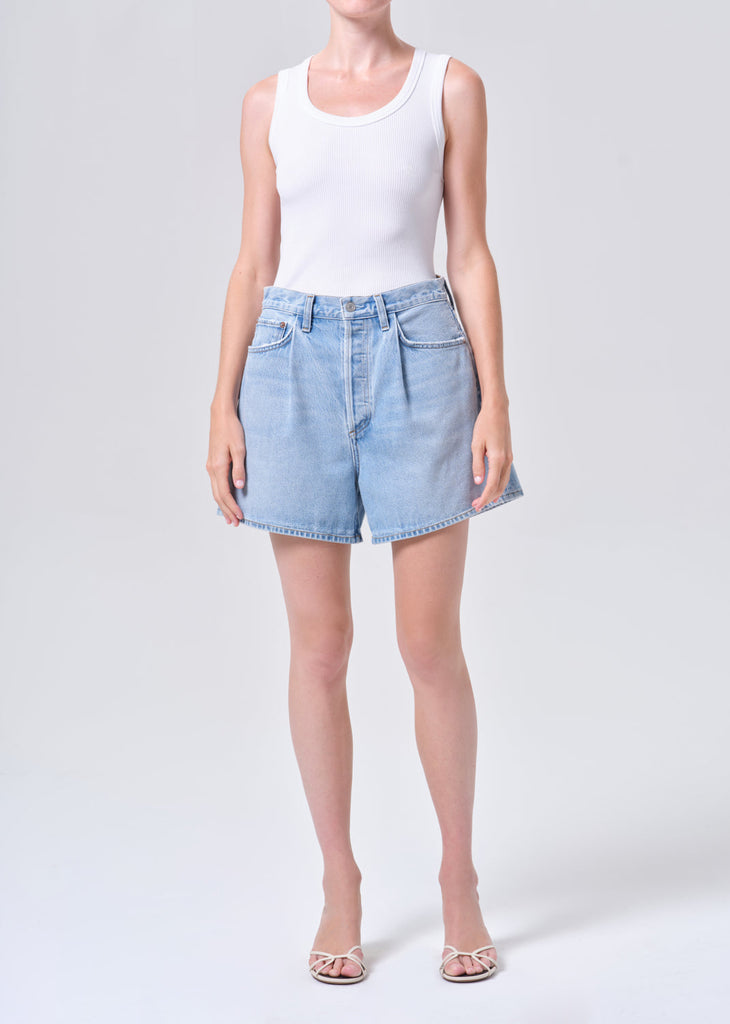Rhoda Pleated A-Line Short in Raft