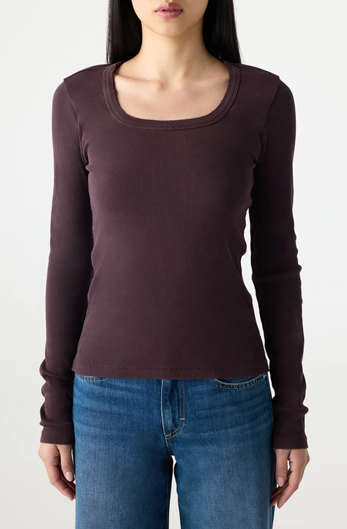 Angelina Long Sleeve in Aubergine