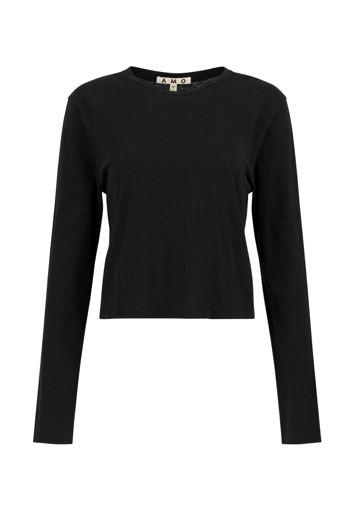 Linen L/S Babe Tee in Black