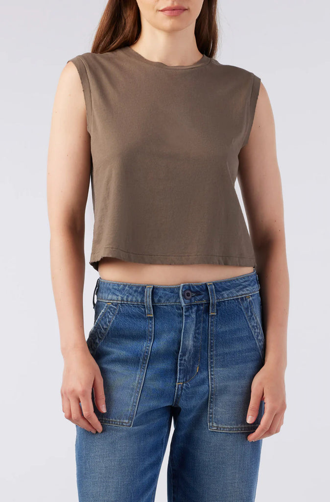 Sleeveless Babe Tee in Coffee